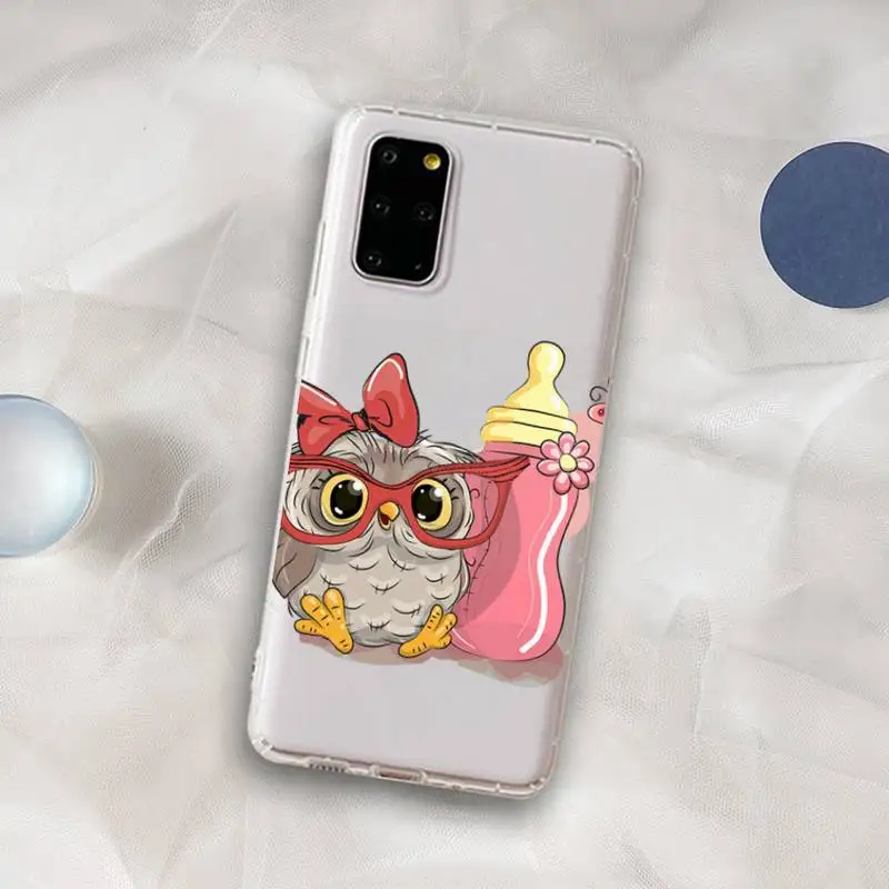 owl girl cartoon Phone Case for Samsung S20 ULTRA S30 for Redmi 8 for Xiaomi Note10 for Huawei Y6 Y5 cover