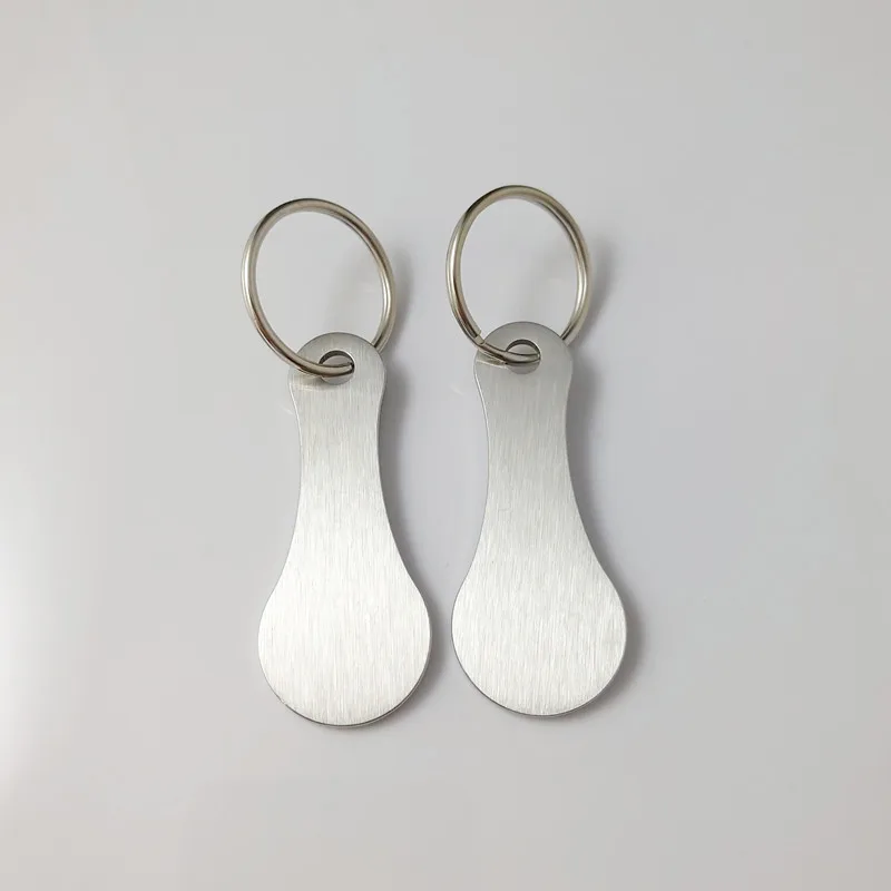 

Stainless steel supermarket metal key ring shopping trolley token foreign trade shopping token