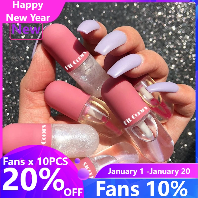 

Новинка, модный блеск для губ в капсулах, масло для губ, блестящее прозрачное масло для губ, женское увлажняющее блеск-бальзам для губ, Косме...