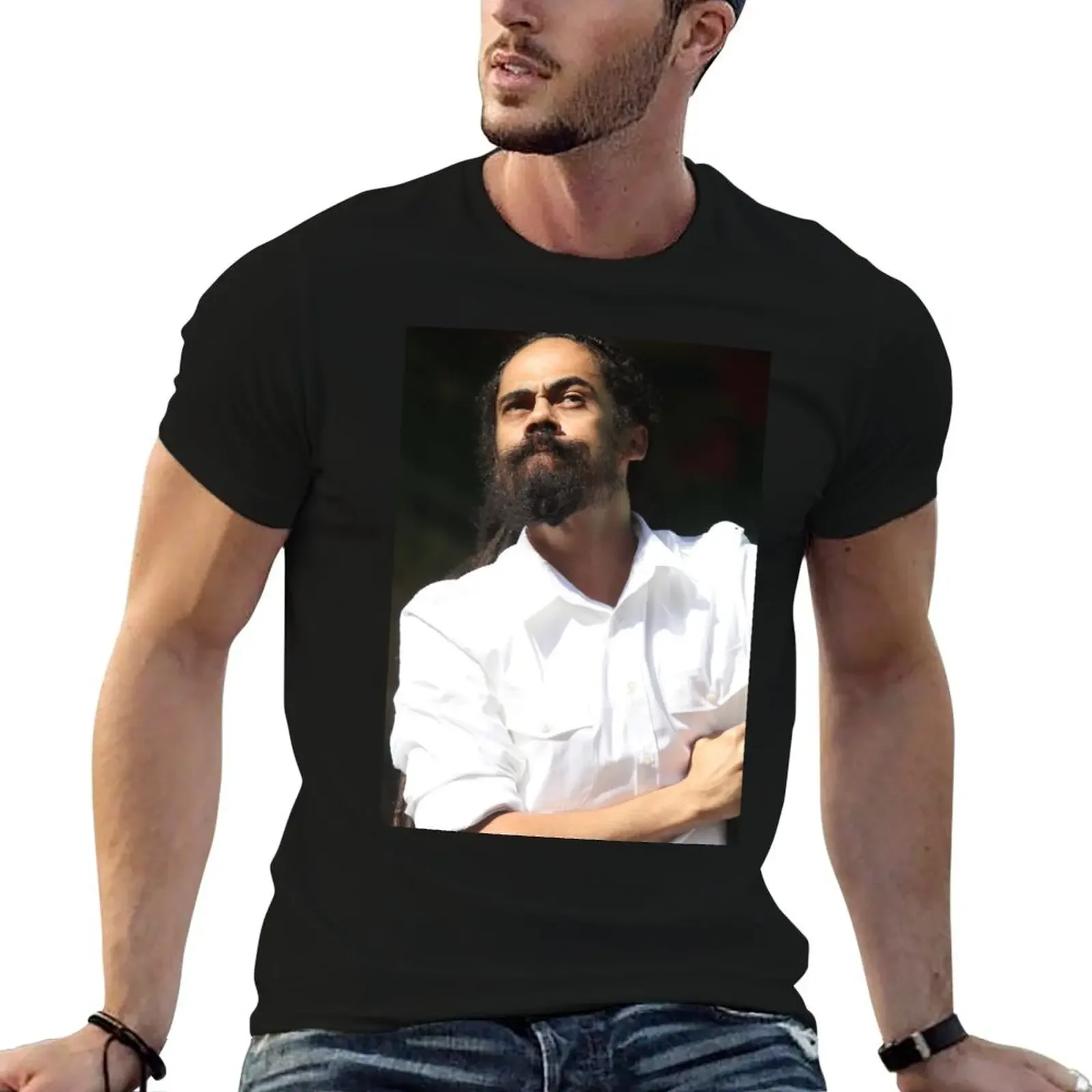 Damian Marley-футболка с фотографией рубашка на заказ футболки рисунком рэпера набор