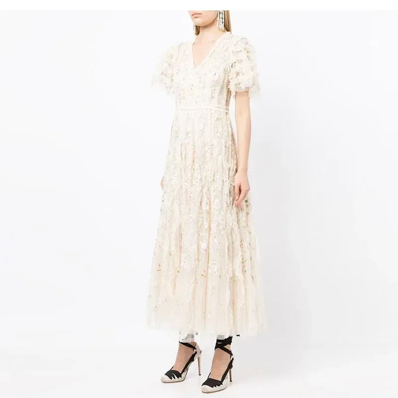 elegancka luksusowa suknia wieczorowa 2024 przywrócić starożytne sposoby sukienki midi eleganckie i piękne damskie elegancja długa impreza