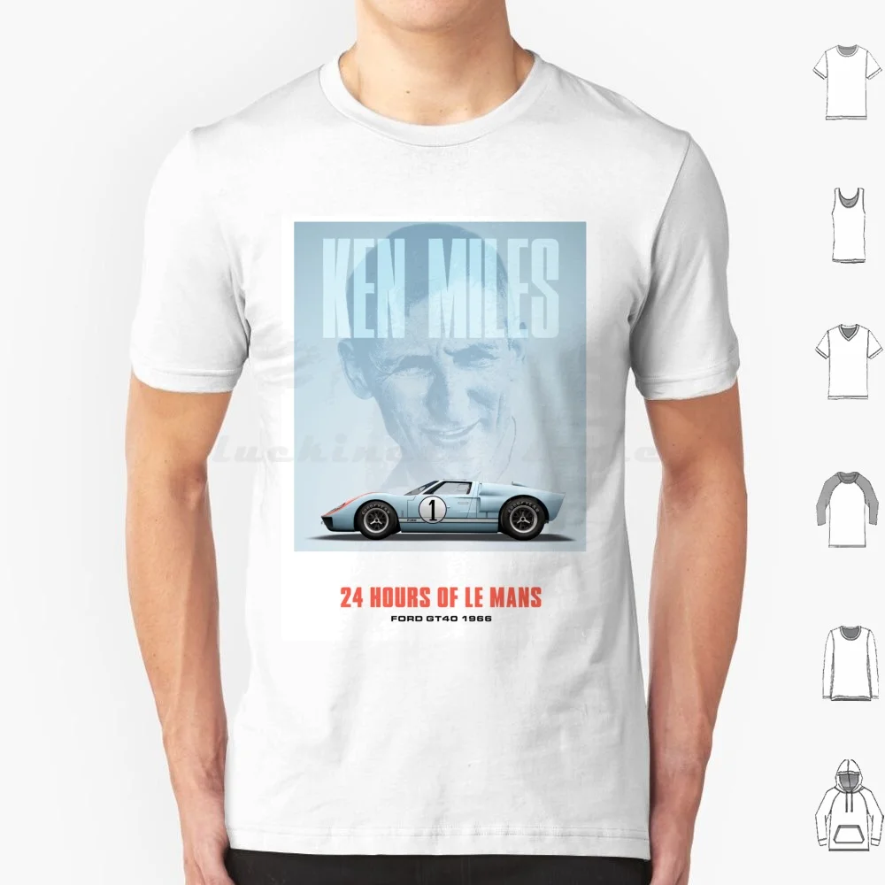 Футболка Ken Miles GT40 1966 года хлопковая крутая футболка 6xl Kenmiles Lemans Le Mans Gt40 Racing Vs