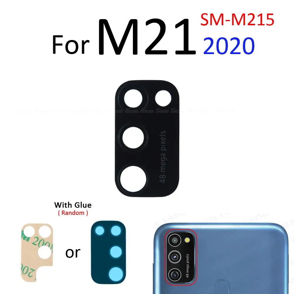 2pcs\lot Back Rear Camera Glass Lens With Adhesive Sticker For Samsung Galaxy M01 Core M11 M21 2020 M31 M51 Replacement Parts