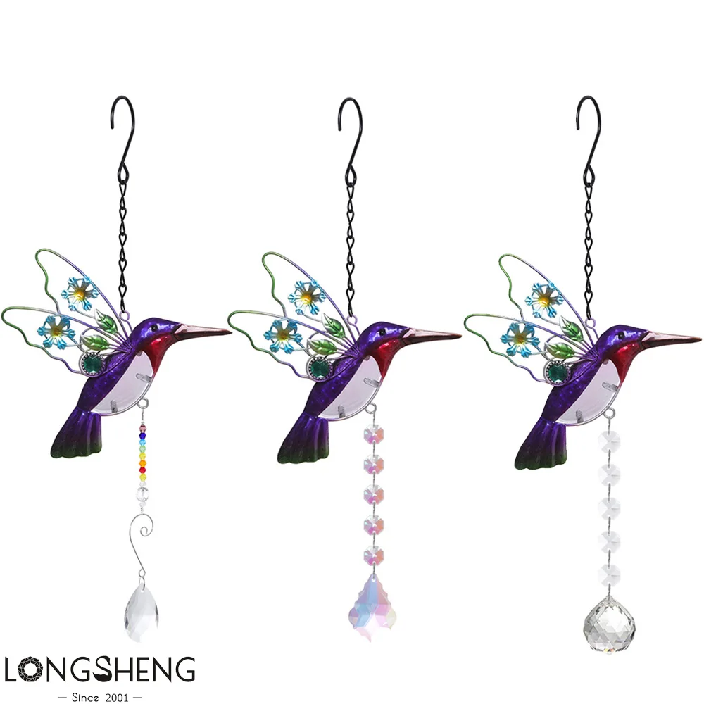 

1/2/3 шт., хрустальные подвески в виде колибри