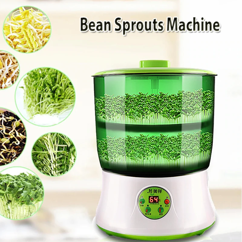 

110V автоматический цифровой ростки фасоли Maker термостат Электрический проращиватель овощей цветочного горшка каменный цветочный горшок магазин Sprout; Рост Ведро Машина