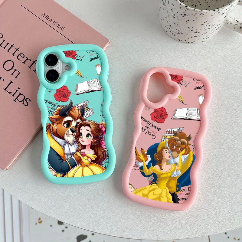 Милый мягкий защитный чехол для телефона с изображением красавицы и чудовища iPhone