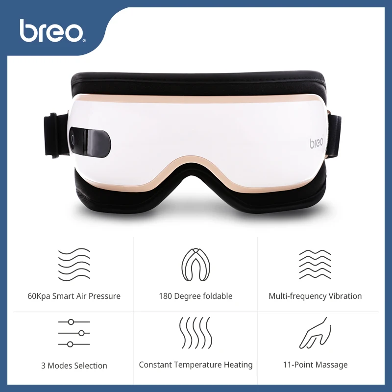 

Breo iSeeE 4D Smart Airbag Vibration Electric Eye Massager Air Pressure Hot Compress Led Display Eye Care Device
