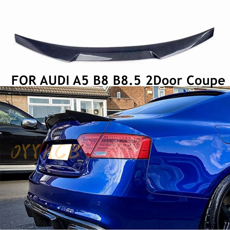 

FOR AUDI A5 B8 B8.5 2Door Coupe 8T3 M4 Style Carbon Fiber Rear Spoiler Trunk Wing 2009-2016 FRP Forged Carbon ,Not for S5 RS5