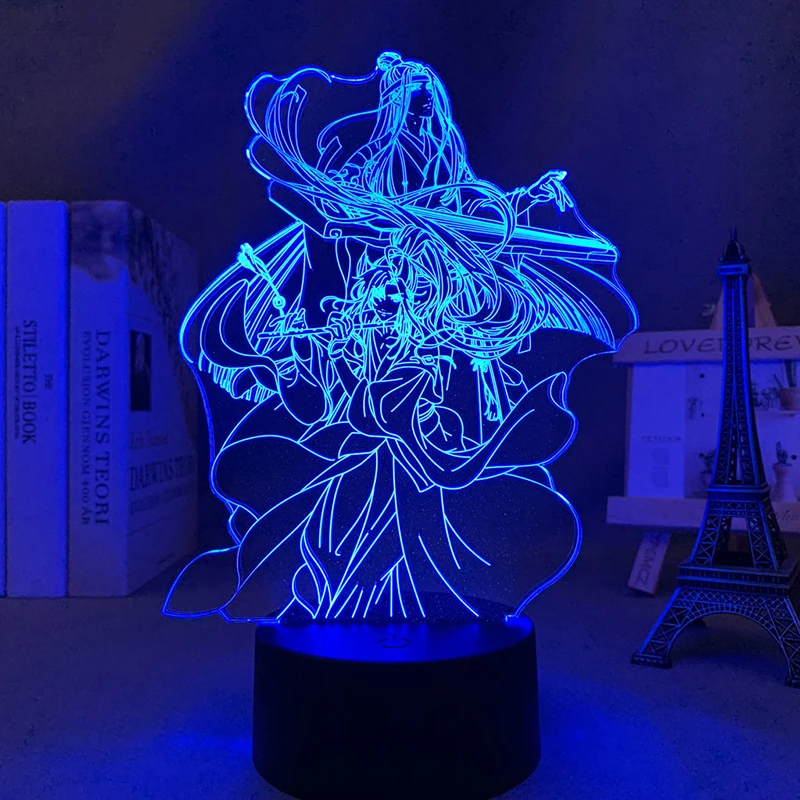 Mo Dao Zu Shi Anime Figure 3d Led Lamp For Bedroom Manga Action Night Lights Room Decor Birthday Gift For Kid's