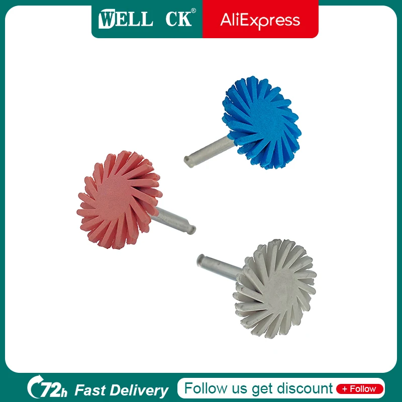 1pcs Dental Rubber Polisher Composite Resin Polishing Diamond System RA Disc Kit 14mm Wheel Spiral Flex Brush Burs - купить по