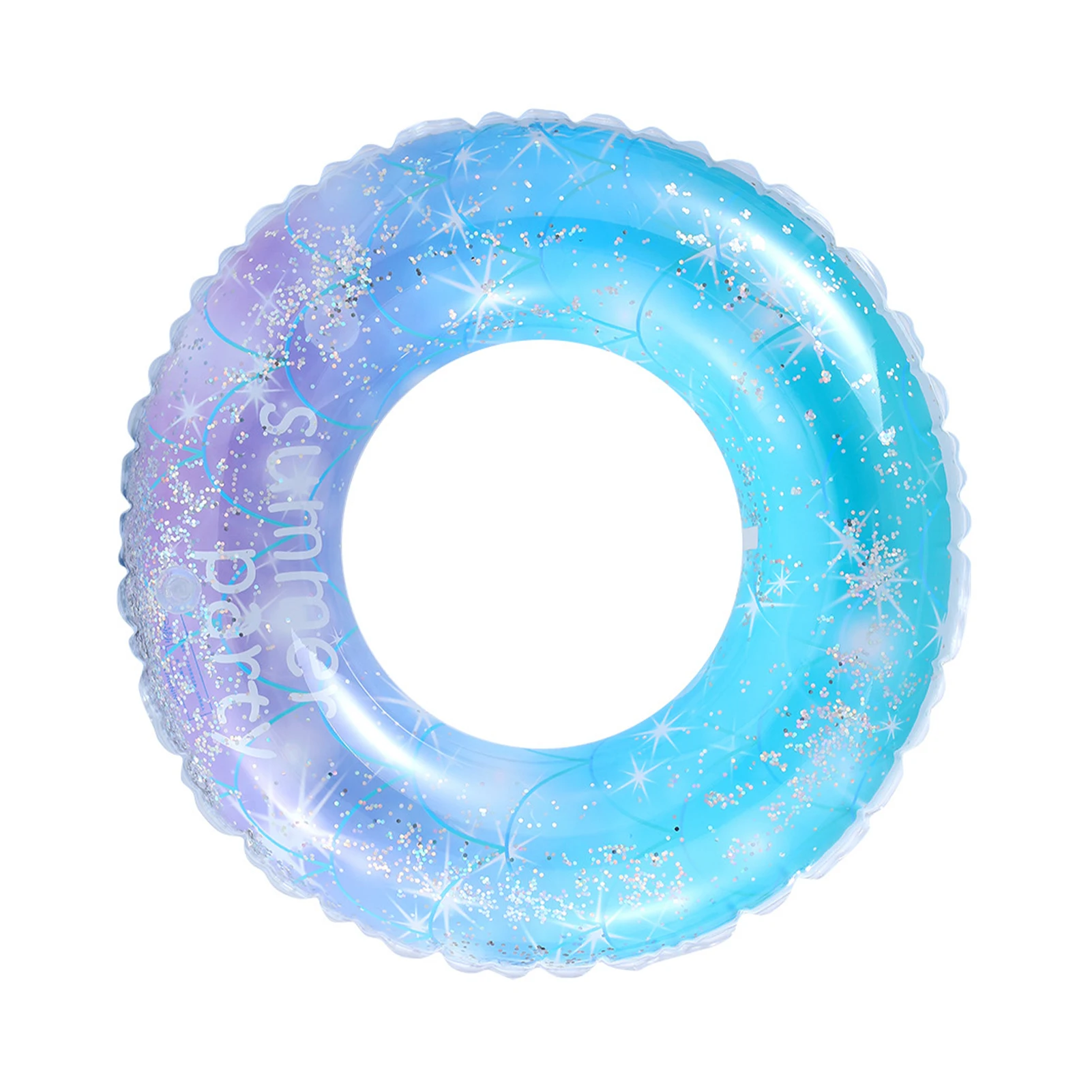 

PVC Swimming Rings Summer Thickened Swimming Rings Sequins Starry Sky Swimming Ring Pool Swimming Aid Floats Rings