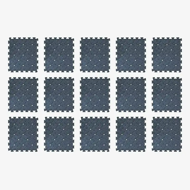 

Puzzle Exercise Mat with Rubber Interlocking Tiles 18"X18", Interlocking rubber mat for gym equipment with Border, playground ru