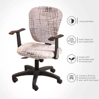 computer chair cover spandex printed office chair cover 2 pieces set