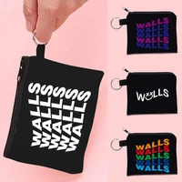 mini coin purse canvas women card holder small wallet storage pouch retro new walls printing pattern fashion handbags