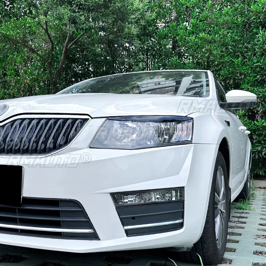 Фото Для Skoda Octavia MK3 2015-2017 авто фары лампы век брови украшения фар автомобиля Стайлинг отделка автомобильные аксессуары №3