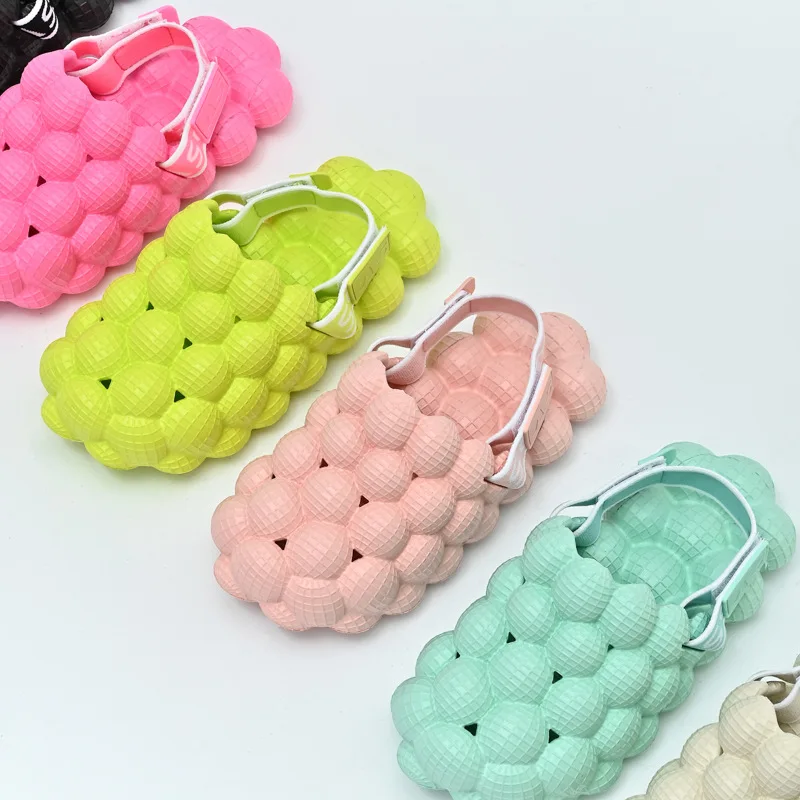 Preschool Elastic Band Bubble Slide Children's Sandals Summer Outdoor Sports Shoes Boys and Girls Beach Anti-skid Slippers