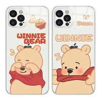 cartoon fashion winnie the pooh disney phone case for iphone 11 13 12 pro max mini x xr xs 6 6s 7 8 plus se 2020 soft silicone