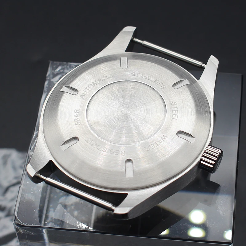 Фото FENYA 40 мм корпус мужских часов из нержавеющей стали 316LS для Mod Pilot Seiko NH35 NH36 NH38 4R36, механизм 33,6-34,3 мм, циферблат, 100 м, водонепроницаемый №5