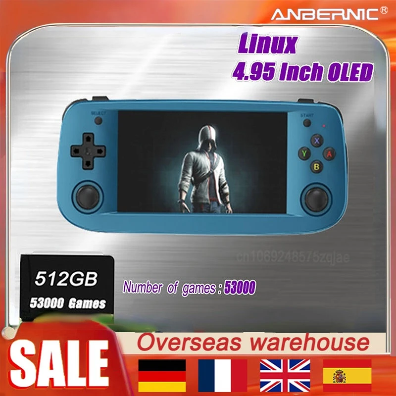 

512G Anbernic новая Оригинальная RG503 Linux портативная игровая консоль Bluetooth 5G Wifi 74000Games телефон с поддержкой органического светодиода