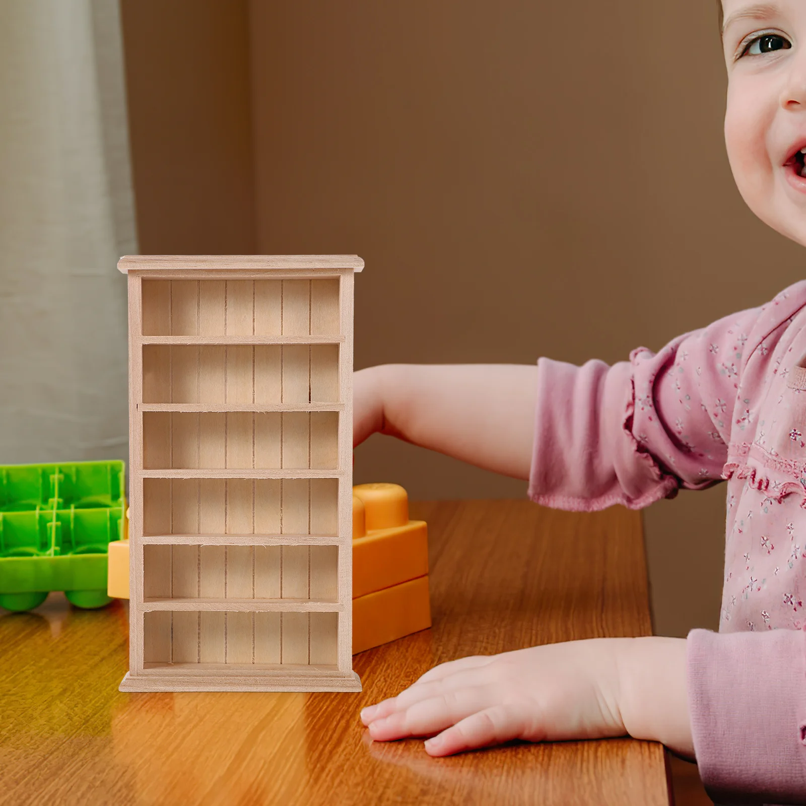 

Кухонные миниатюры Декор Детские ремесла мебель деревянная Книжная Полка Шкаф для детей