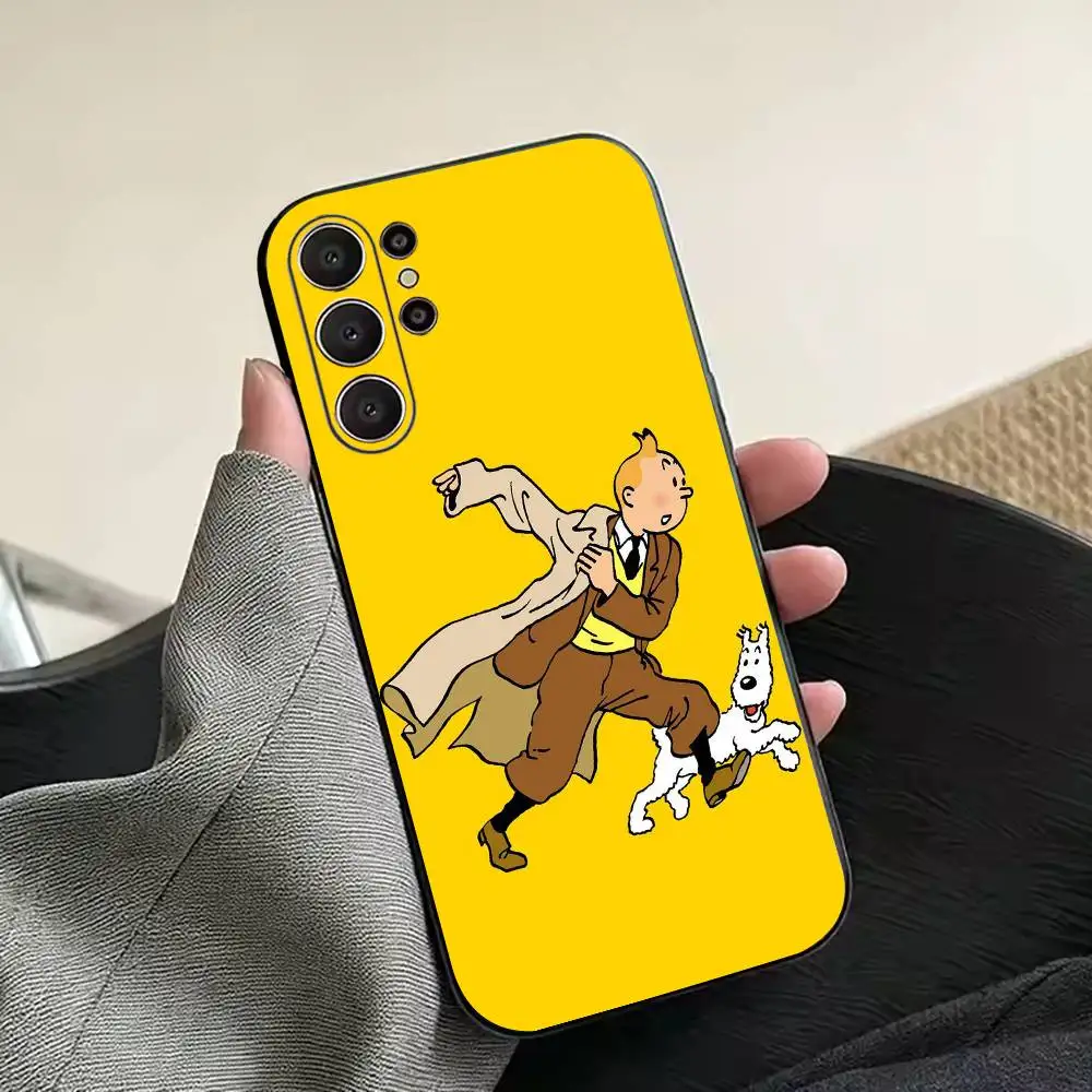 Фото Чехол для телефона «Собака: Приключения Тинтина» для Samsung S26, S24, S21, S22, Plus S23, S30, Ultra, S20, Fe, черный, мягкий силиконовый. №4