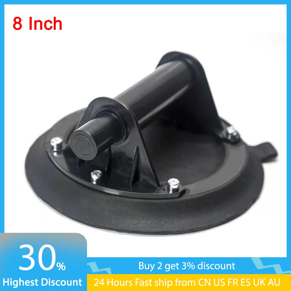 

8 Inch Vacuum Suction Cup Air Pump Heavy Duty for Granite Glass Tiles Strong Hand Pump Sucker Lifter Handling Tools Black 21cm