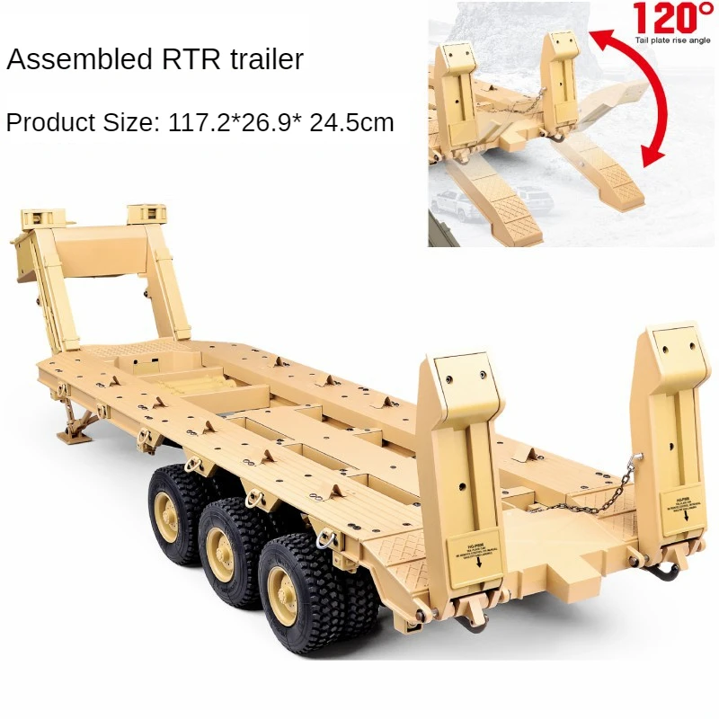 Аксессуары для тяжелых условий эксплуатации для радиоуправляемого полуприцепа, военный грузовик, буксировочный аппарат с грузоподъемностью 40 кг, грузовик для телескопической тяги/P802 M983, военный грузовик