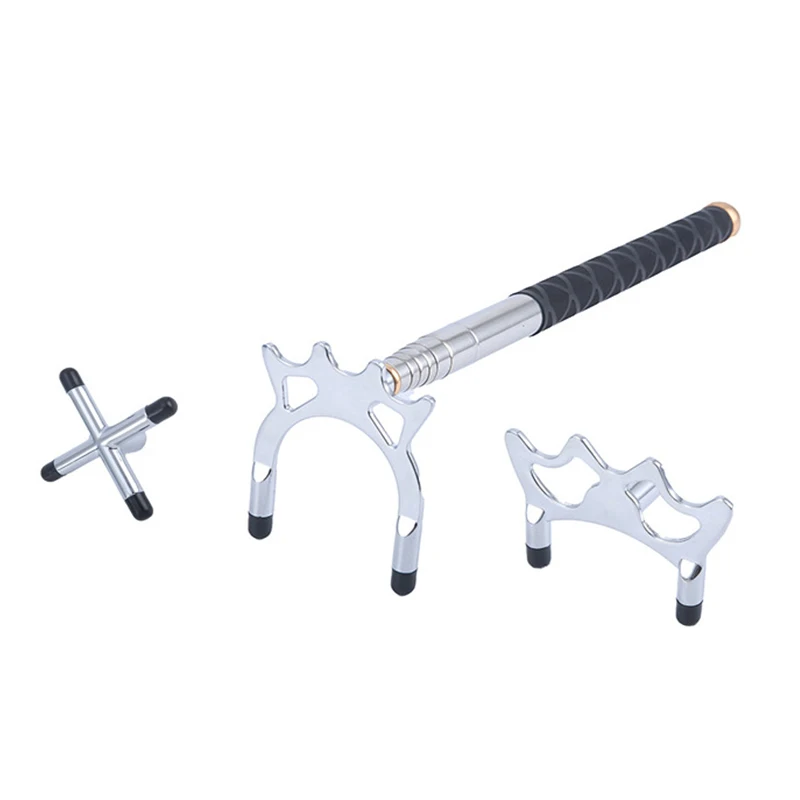 

Stainless Steel Telescopic Billiards Pool Cue Bridge Stick with Bridge Head Billards Short Billard Replacement Holder