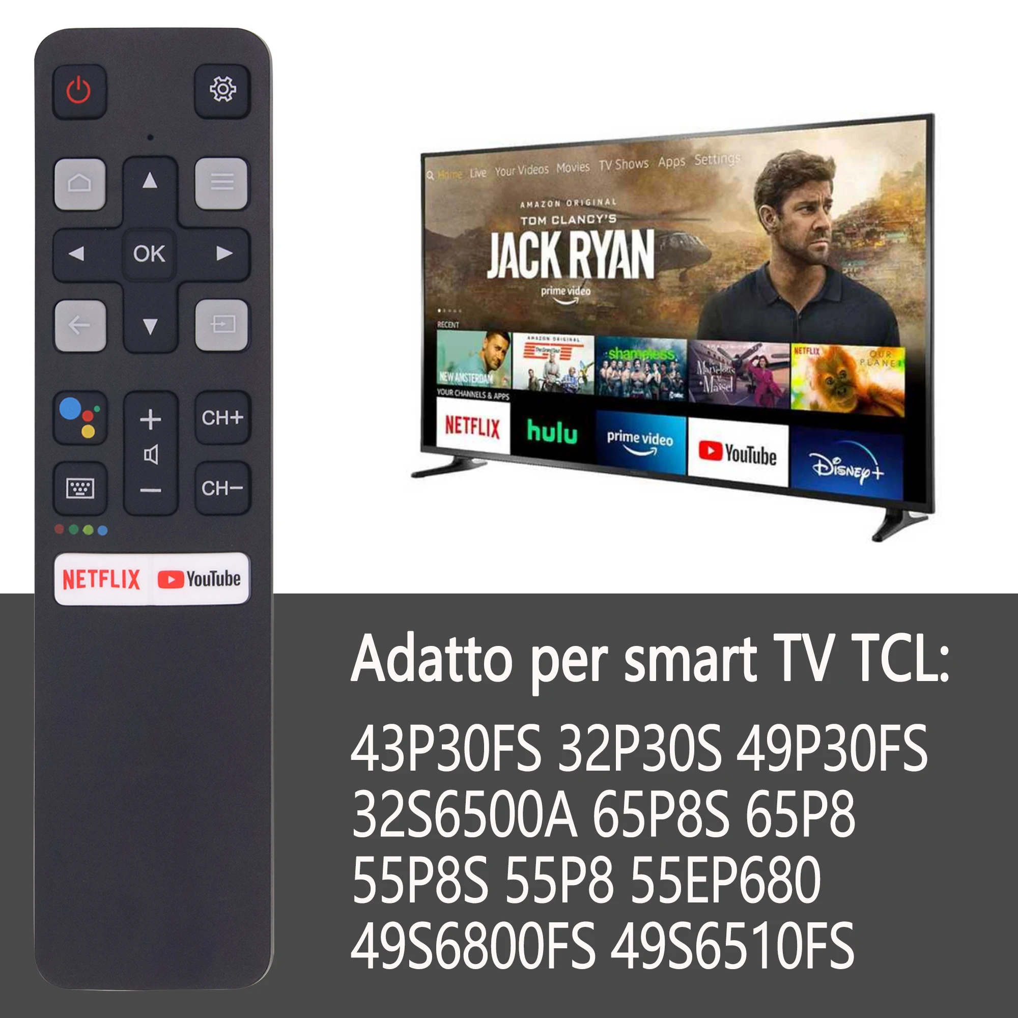 Замена голоса для TCL-Android-TV-новый обновленный RC802V TCL Smart TVs с функцией Google Voice Netflix