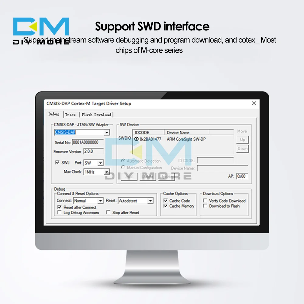 Макетная плата STM32 DAP модуль эмулятора загрузчика CMSIS отладчик Keil
