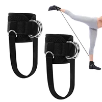 moko 2 pcs ankle straps for cable machines leg exercises double 4 d ring ankle cuffs for gym workouts glutes legs strength