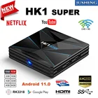 ТВ-приставка HK1 Super Android 11,0, 4 + 64 ГБ, USB3.0, 1080P, H.265, 4K, 60 кс