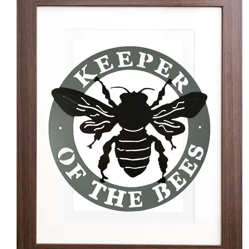 

Уличный металлический садовый декор Bee Keeper, настенное искусство для переднего крыльца, фермы, знак, фермерское украшение, настенное украшен...