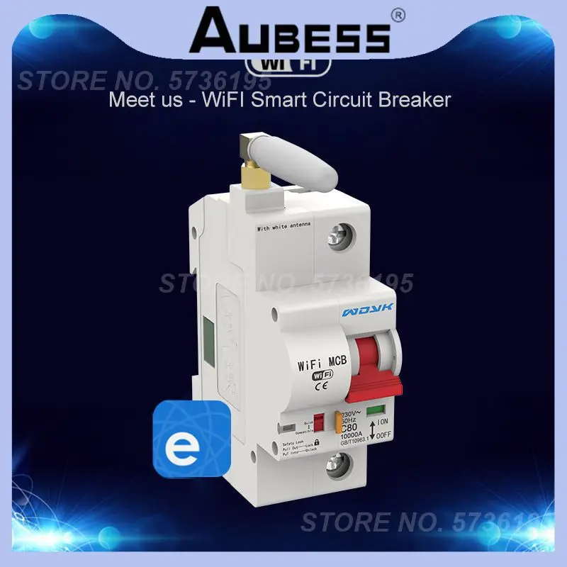 

WIFI 1P/2P/3P/4P Circuit Breaker 16A-125A Wireless EWelink APP Remote Control Switch Vioce Control By Amazon Alexa Google Home