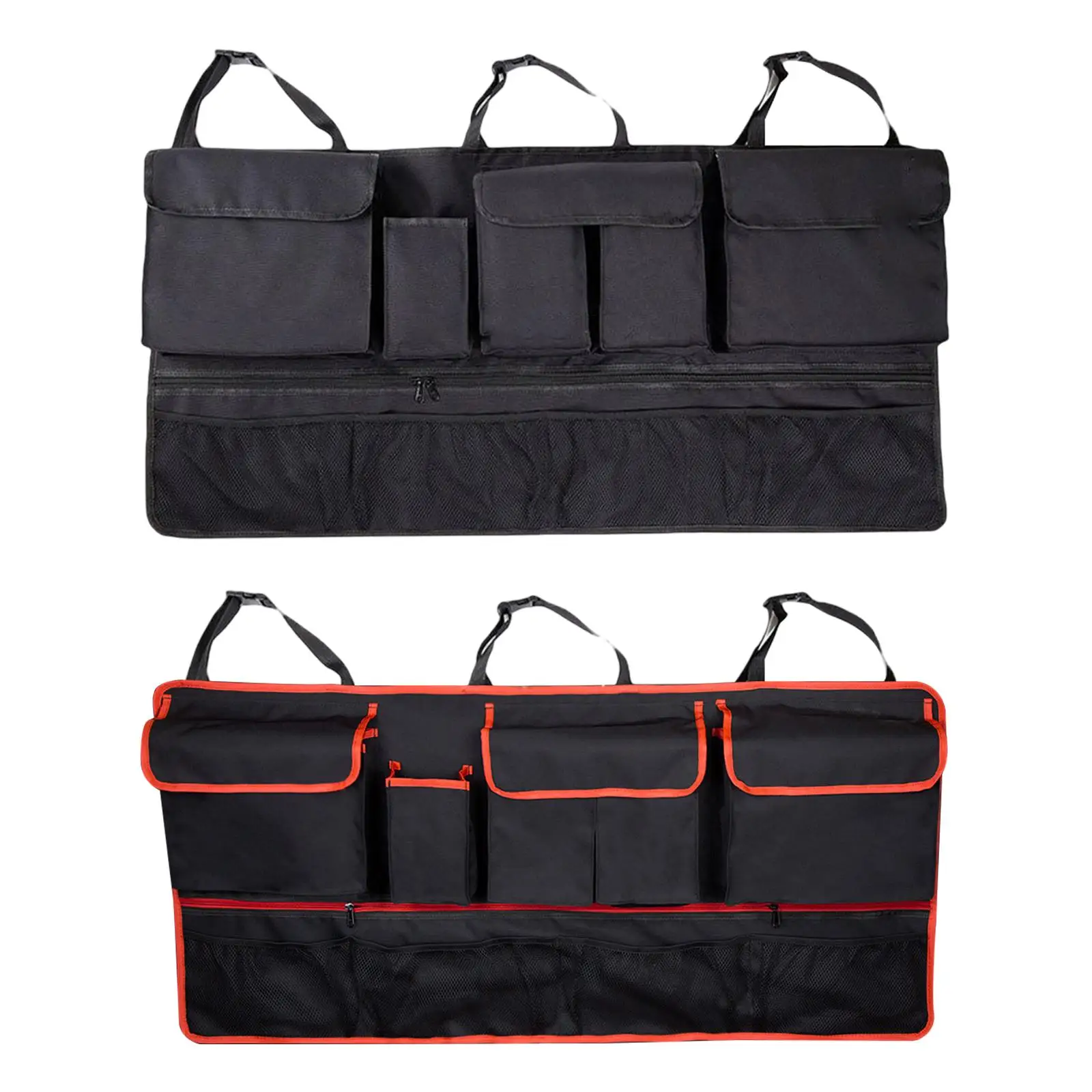 

Hanging Trunk Organizer Bag with Mesh Pouches Fit for Vehicle Garage SUV