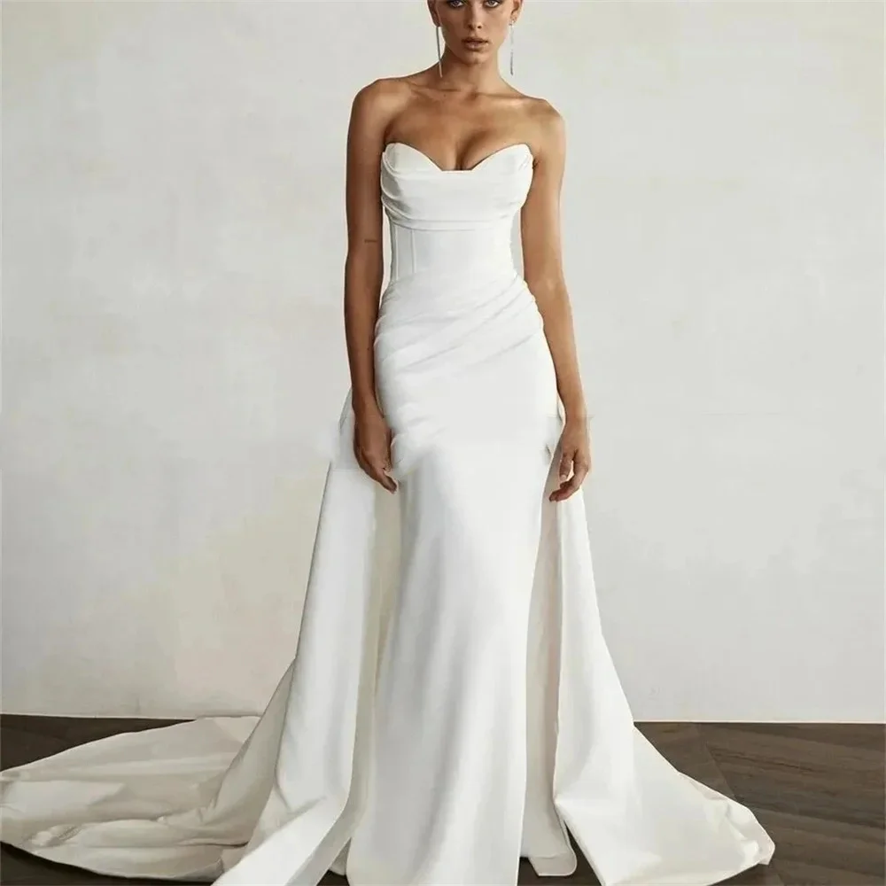 Кобе Белые платья для выпускного вечера с вырезом в форме сердца Русалка высоким