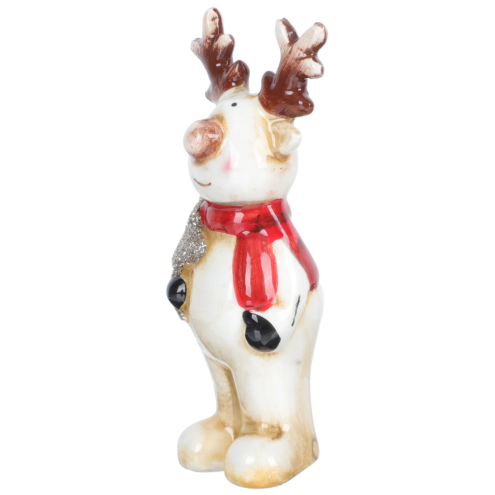 

1pc Cartoon Elk Figurine Christmas Party Supplies Xmas Party Adorn for Party Home