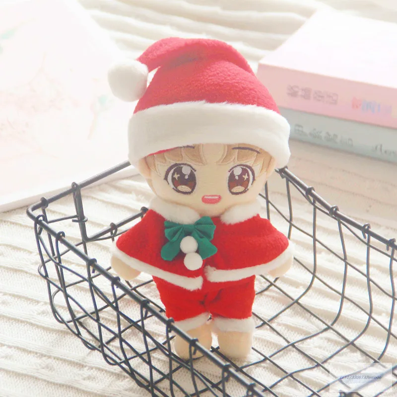 

Одежда для куклы 20 см, аксессуары для милых кукол, рождественское пальто, шапка, брюки, зимний свитер, брюки, корейские куклы Kpop EXO idol, подарок «сделай сам»