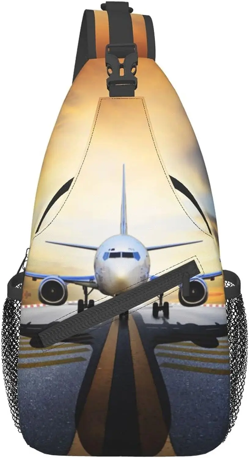 

Легкая сумка-слинг с пассажирским самолетом для мужчин и женщин, нагрудная Сумочка через плечо, рюкзак для спортзала, путешествий, пешего туризма