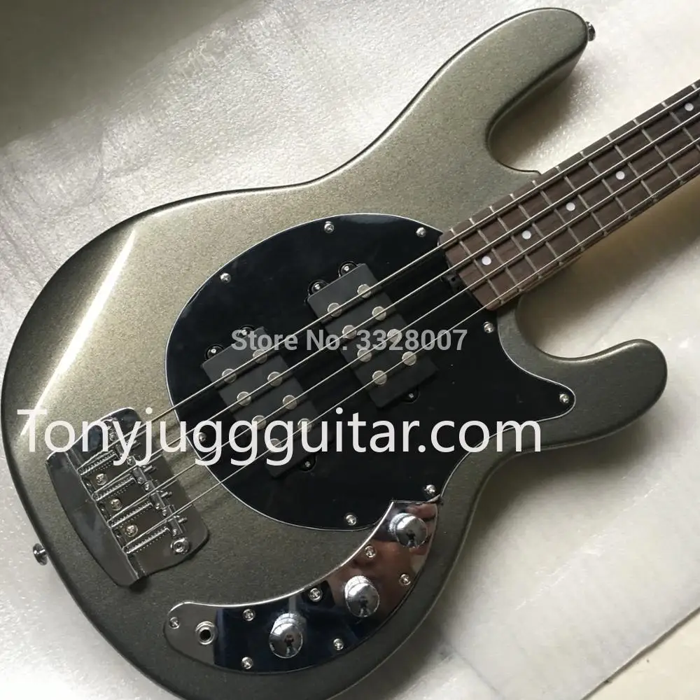 Музыкальная Мужская электрическая гитара 4 струны бас Erine Ball StingRay металлик