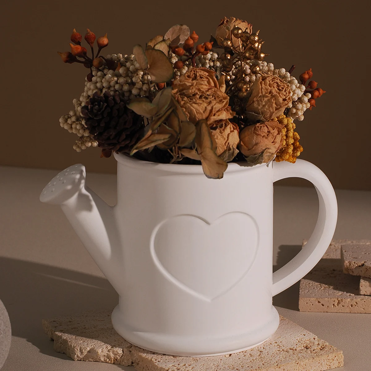 Силиконовая форма для свечей цветочный горшок в виде сердца