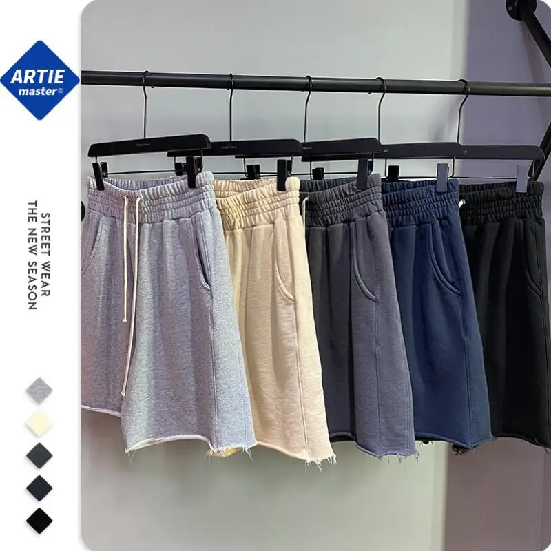 

Men's Summer Breeches Shorts Cotton Casual Solid Couple's Sports Shorts Boardshorts Homme Classic Vintage Washed Beach Shorts