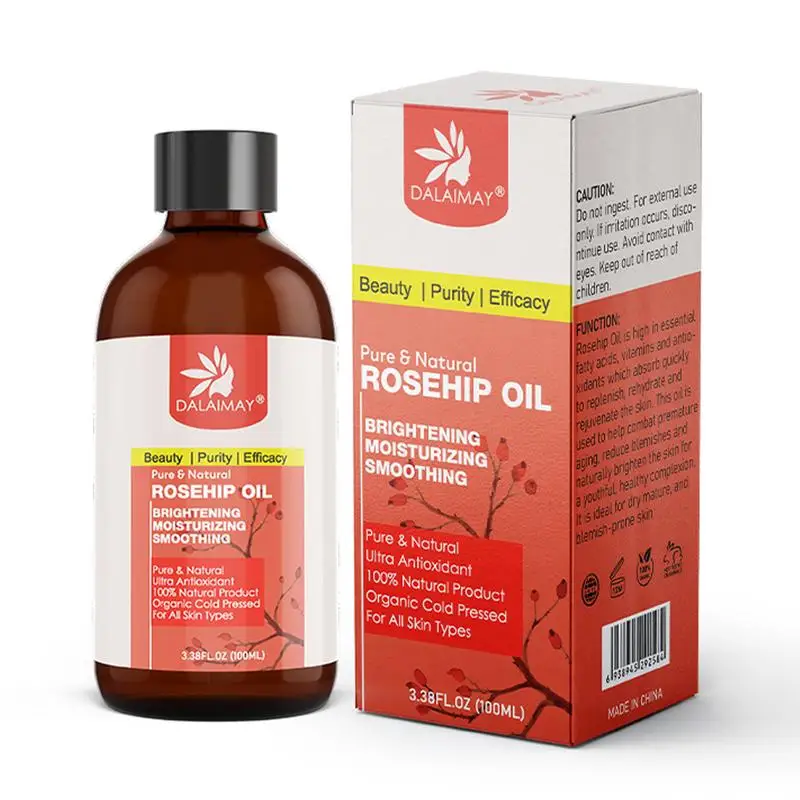 

Organic Rosehip Oil Rosehip Seed Oil For Face Anti-Aging Moisturizer To Stretch Mark Removal Acnes Scar Removal