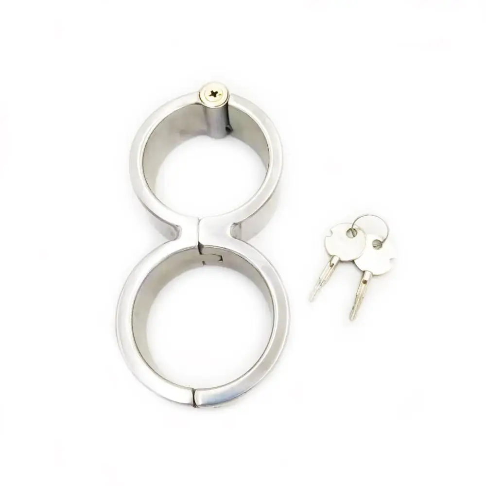 Bandage Restraint Handcuffs for sex Fetish Stainless Steel Bondage 8font gourd Handcuff Adult Game Sex Products Harness Sex Toys