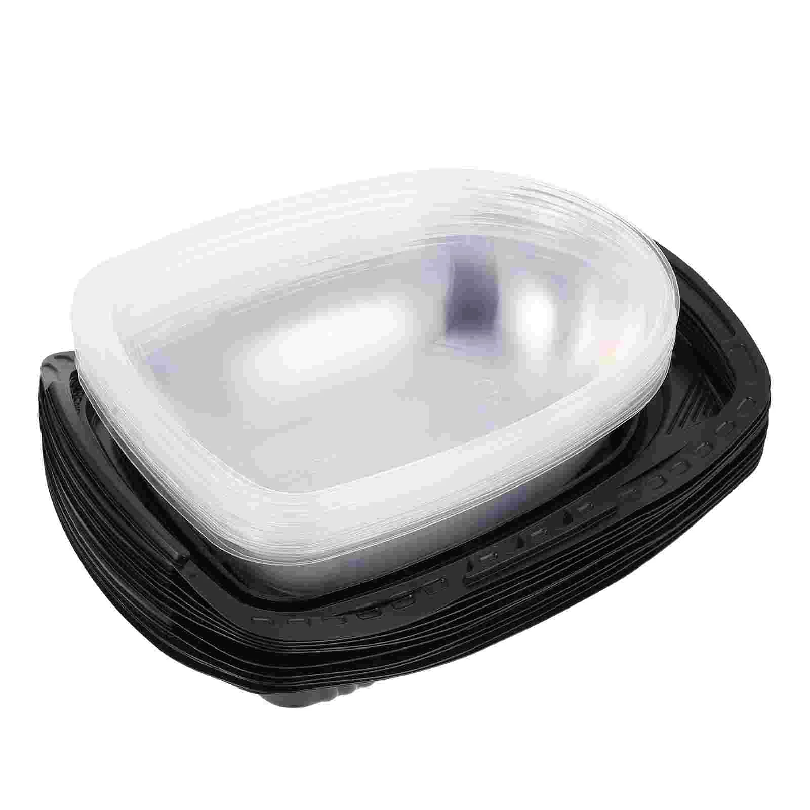 

10 Pcs Takeout Boxes Food Cheesecake Carrier Plastic Dessert Containers Disposable Chicken Stand Clamshell