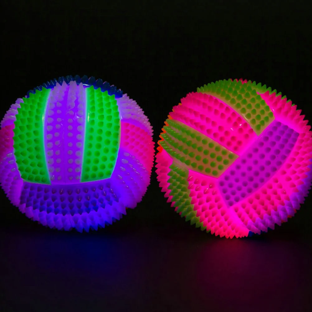 

7 .5cm Volleyball Toys Bouncy Squeaky Childrens Toys Squeezy Spiky Flash Flashing