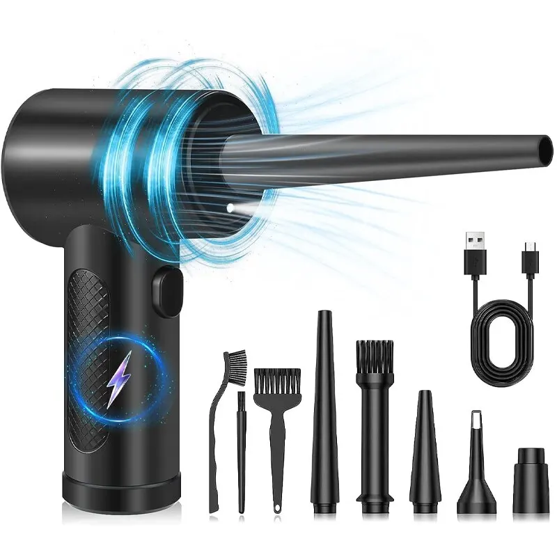 1 Set Portable Dust Blower Multifunctional Dust Collector Dual Use Car and Home Daily Household Wireless Electric Dust Collector