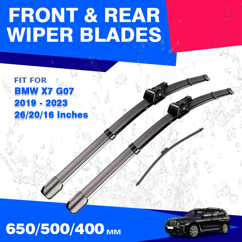 Передние/задние щетки стеклоочистителя для BMW X7 G07 2018 2019 2020 2021 2022 2023 M Sport Alpina XB7 Аксессуары для лобового стекла M50i M60i M50d