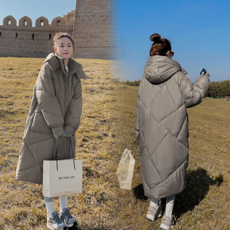 -30 degrees Winter Women Long Parkas Jackets Casual Hooded Thick Warm Windproof Big Pocket Loose Coat Female outwear Long parkas