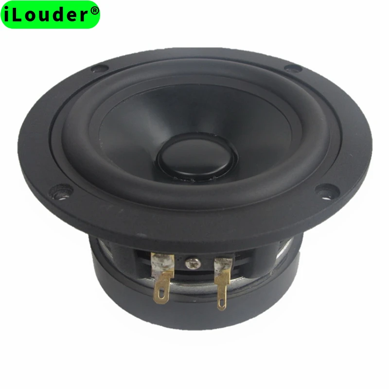 Фото Hi-Fi 4,5-дюймовый широкополосный динамик 4/8 Ом 30 Вт с черной алюминиевой оболочкой для домашнего кинотеатра (1 шт.) №3